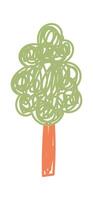 Children drawing tree by pencil vector