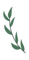 Brunch with leaves Flat Illustration vector
