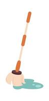 Mop for floor cleaning vector