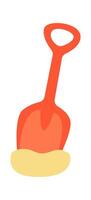 Shovel with sand Beach vector