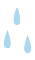 Flat water drops vector