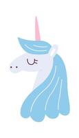 Magical Unicorn Head Illustration vector