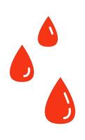 Flat blood drops Illustration vector