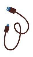 USB cable connection vector
