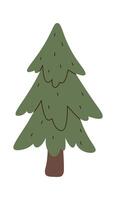 Pine tree flat illustration vector