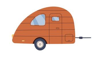 Flat Travel Trailer vector