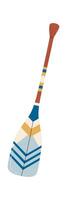 Wooden Oar For Boat Flat Illustration Icon vector