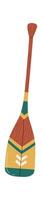 Wooden Oar For Boat Drawn Icon vector