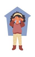 Crying Girl Problems vector