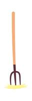 Pitchfork farming equipment vector