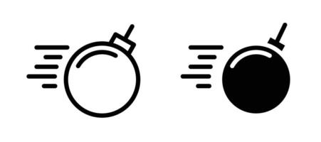 Demolition ball icon collection line and flat style. modern concept, outline style, black color vector