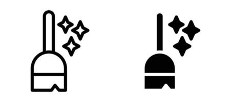 Sweeping icon collection line and flat style. modern concept, outline style, black color vector