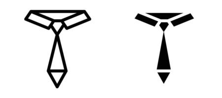 Tie icon collection line and flat style. modern concept, outline style, black color vector