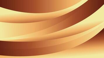 Elegant golden bronze luxury background with smooth curves vector