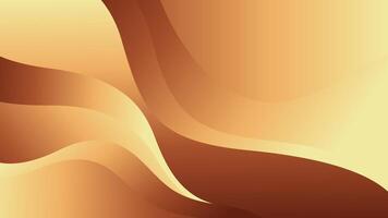 Abstract golden bronze luxury background with smooth curves vector