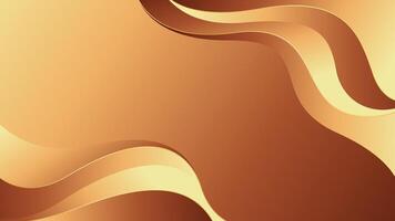 gold brown abstract flowing wave background for luxury design vector