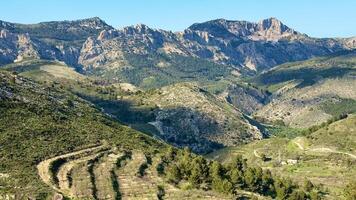 The mountains are covered with green vegetation and trees video