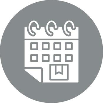 calendario codificado ui símbolo vector