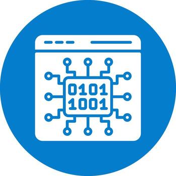 Binary Code Interface Line Graphic vector