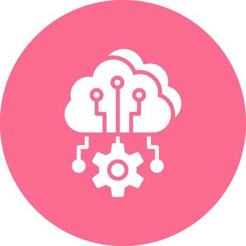 Cloud Computing Subtle UI Graphic vector