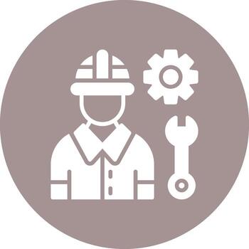 Engineer App-Based UI Graphic vector