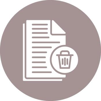 Delete File Simplified Line Mark vector