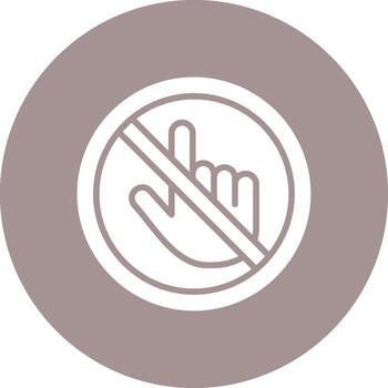 Do Not Touch Outlined Frame Object vector