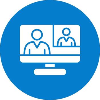 Videoconference Custom Line Element vector