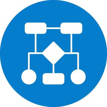 Flow Chart Smooth UI Symbol vector