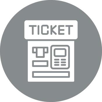 Ticket Machine Minimal UI Element vector