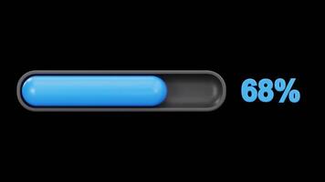Simple 3D Loading Progress Bar Animation video