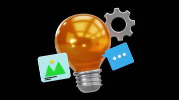 3D Animation for Product Idea and Review, Alpha Channel, 4K Animation video