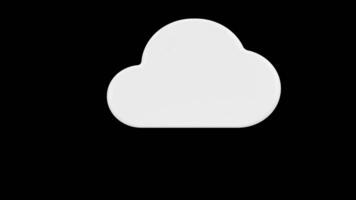 3D Cloud Network Connection Animation, Alpha Channel video
