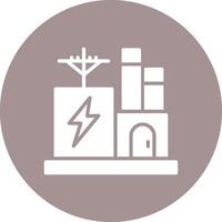 Electric Factory Outlined Concept Piece vector