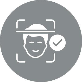 Face Id App-Based UI Graphic vector
