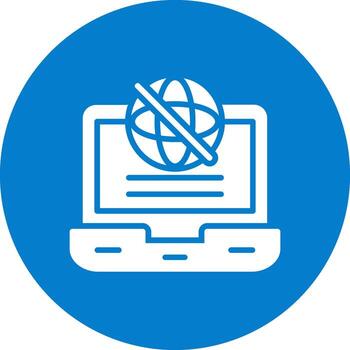 OffLine Two Colour 3D Interface Shape vector