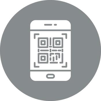 qr código escanear plano símbolo vector