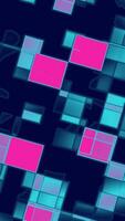 Abstract Geometric Pattern. Teal and Pink Squares video