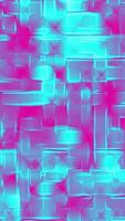 Abstract Neon Geometry. Vibrant Pink and Cyan Digital Art video