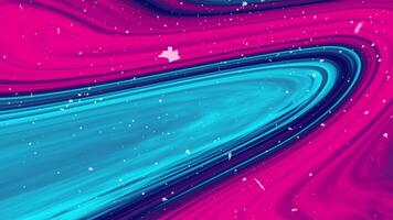 Abstract Swirling Neon Colors with Winter Snowflakes video