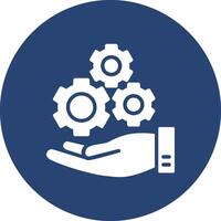 Technical Support Monochrome Line Graphic vector