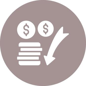 Decrease Soft Outline Graphic vector