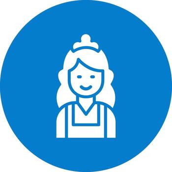 Maid Stylized Flat Drawing vector