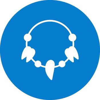 Necklace Stylized Flat Drawing vector