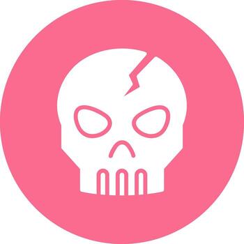 Broken skull Wireframe App Design vector