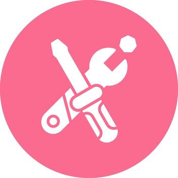 Maintenance Solid Fill Symbol vector