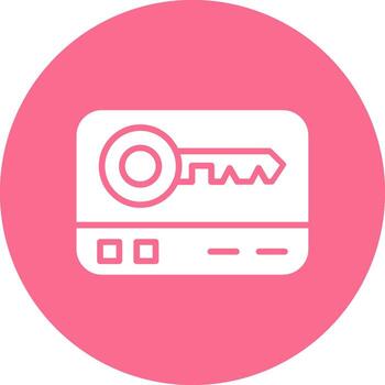 Key Card 3D Rendered Symbol vector
