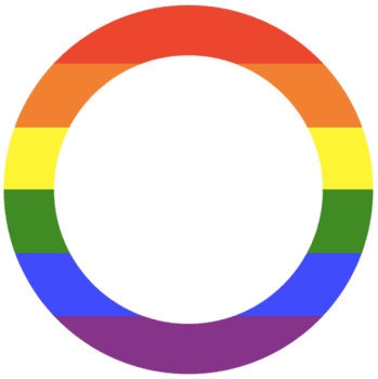 LGBT, gay pride frames, progress logo symbols, rainbow flag . Round badge, button. png