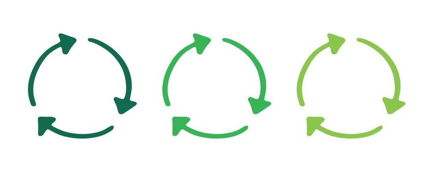 Hand drawn recycle arrow icon Recycling resources symbol Reuse of materials, zero waste, green environment, saving the planet forty nine vector