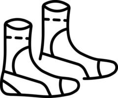 A line style icon showing shoe covers vector